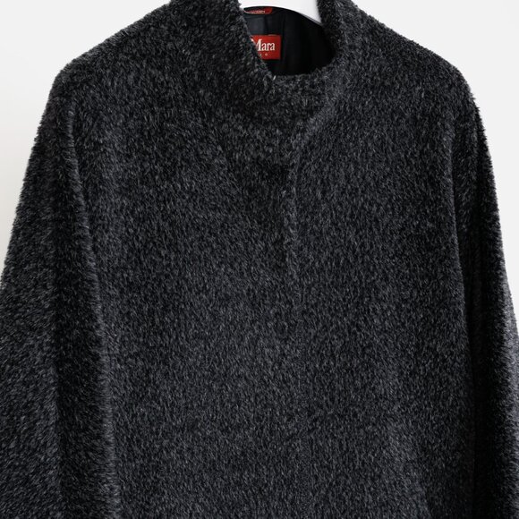 Max Mara Studio Grey Alpaca Coat - Picture 3 of 10